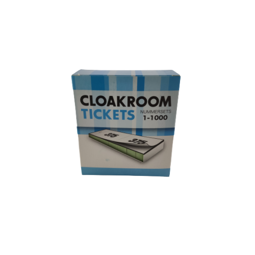 Cloakroom Tickets GROENE garderobebonnen/loterijbonnen 1-1000