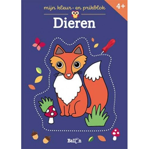 Mijn kleur- en prikblok dieren