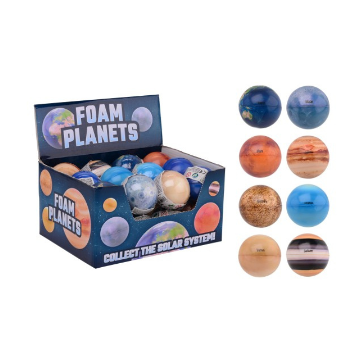 Vlucht naar de sterren en laat je stress achter je met de Stressbal Planeet! Deze mini-planeet is 6 cm groot en weegt slechts 13 gram, waardoor hij perfect in je hand ligt voor ontspanning en stressvermindering. De Stressbal Planeet is verkrijgbaar in acht verschillende varianten, waaronder planeten zoals Venus, Saturnus, Mercurius, Uranus, Mars, Jupiter, de Aarde en de Maan. Elke planeet heeft een prachtig ontwerp en biedt een unieke knijpervaring. Of je nu een fan bent van het zonnestelsel of gewoon op zoek bent naar iets rustgevends, deze stressbal helpt je om je gedachten te verhelderen en spanning te verlichten.