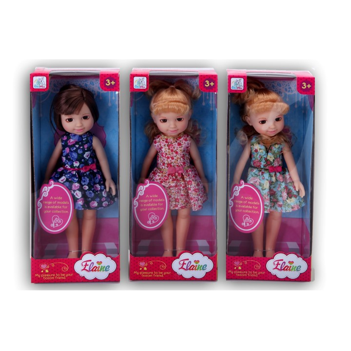 Maak kennis met Jelena, de prachtige pop van 33 cm die de perfecte speelkameraad is voor jonge kinderen! Deze schattige pop is beschikbaar in 3 verschillende varianten, elk met een uniek uiterlijk en haarstijl.
