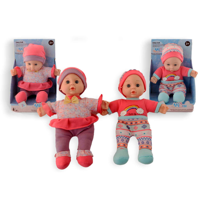 Deze schattige babypop van 20 cm is het perfecte speelgoed voor jonge kinderen die houden van poppenverzorging! De poppen kunnen worden geleverd in 2 verschillende varianten, elk met hun eigen unieke, schattige outfit. Ideaal voor urenlang speelplezier en zorgen!