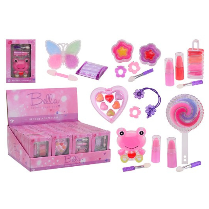 Breng je look tot leven met de Bella Make-up Set! Deze set komt in 6 verschillende assorti stijlen en bevat zowel lipstick als lipgloss, perfect voor het creëren van de mooiste lippen. Of je nu kiest voor een klassieke lipstick of een glanzende lipgloss, de Bella Make-up Set is ideaal voor een stralende uitstraling, elke dag opnieuw.