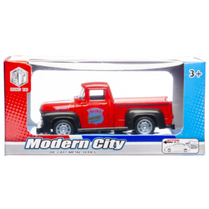 Geef je verzameling een nostalgisch tintje met deze prachtige metalen oude pickup auto. Deze klassieke wagen is perfect voor zowel jonge autoliefhebbers als volwassen verzamelaars. Het gedetailleerde ontwerp en de robuuste afwerking maken het tot een echt juweeltje!