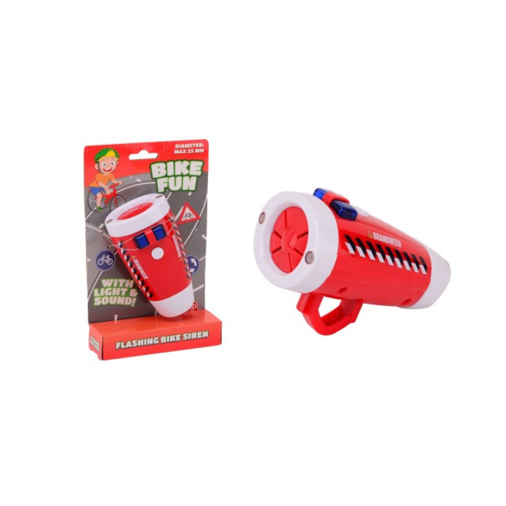 Maak je fiets klaar voor elke noodsituatie met deze krachtige Brandweer Fietslamp! Ontworpen voor de echte helden van de weg, deze lamp biedt niet alleen uitstekende verlichting, maar geeft ook een stoer brandweerlook aan je fiets. Met een diameter van maximaal 25 mm is hij ideaal voor eenvoudig te bevestigen op je stuur of achter aan je fiets.
