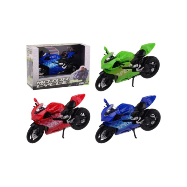 Geef snelheid en avontuur een nieuwe betekenis met deze Speelgoed Racemotor! Met een lengte van 20 cm is deze motor perfect voor jonge racers die dol zijn op snelheid en actie. Kies je favoriete kleur en maak je klaar voor de race!
