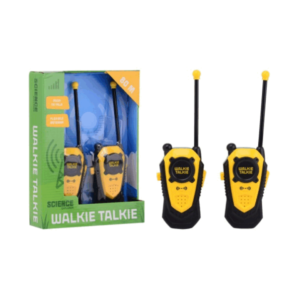 De perfecte speelgoed walkie talkie voor jonge avonturiers! Met een bereik van maar liefst 80 meter kunnen kinderen met deze stevige, gebruiksvriendelijke walkie talkie communiceren tijdens hun buitenavonturen. Of het nu in de tuin, op de speeltuin of tijdens een spannend rollenspel is, deze walkie talkie biedt eindeloos plezier!