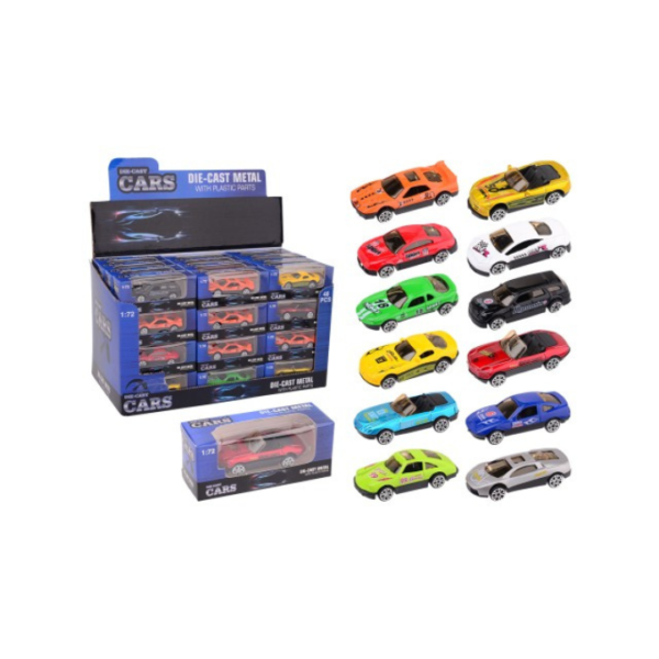Breng snelheid en avontuur naar de speelkamer met de Super Cars Speelgoedauto! Deze stoere autootjes van 10 cm zijn perfect voor kleine raceliefhebbers die graag hun eigen auto's verzamelen. Met 12 verschillende soorten autootjes kunnen kinderen hun eigen kleurrijke garage bouwen en hun eigen racewereld creëren!