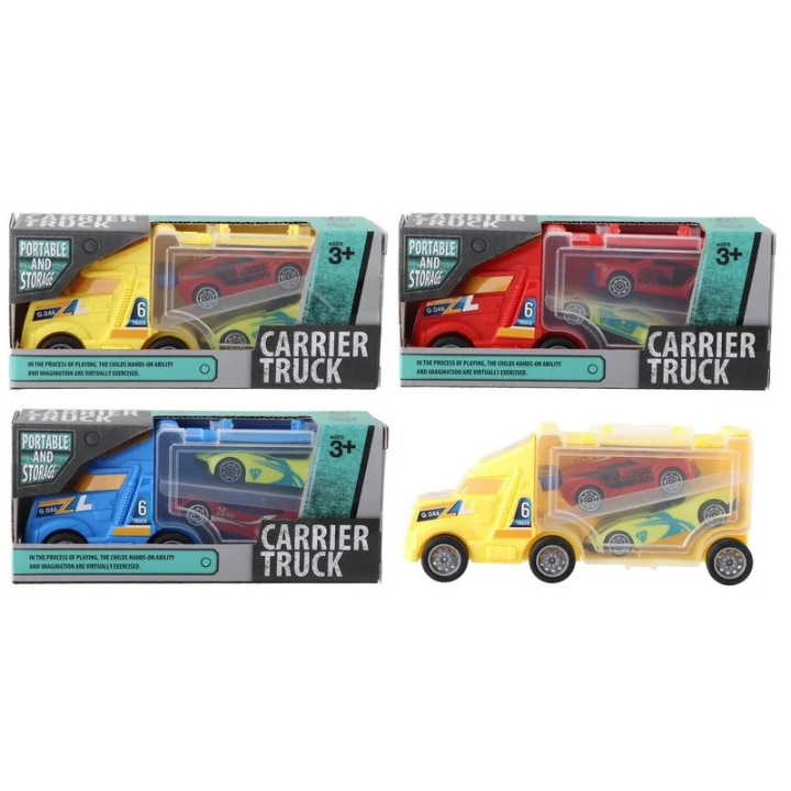 Maak spelen een stuk leuker met de Speelgoed Vrachtauto met Opbergbox! Dit stoere vrachtautootje biedt niet alleen uren speelplezier, maar is ook superhandig voor het opbergen van 2 autootjes. Perfect voor kinderen die houden van avontuur én van een opgeruimde kamer!