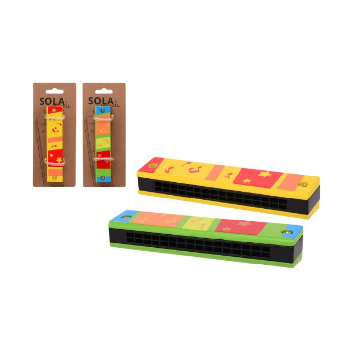 Ontdek het plezier van muziek met deze duurzame en sfeervolle houten mondharmonica. Perfect voor kleine muzikanten die hun eerste noten willen blazen en hun ritmegevoel willen ontwikkelen.