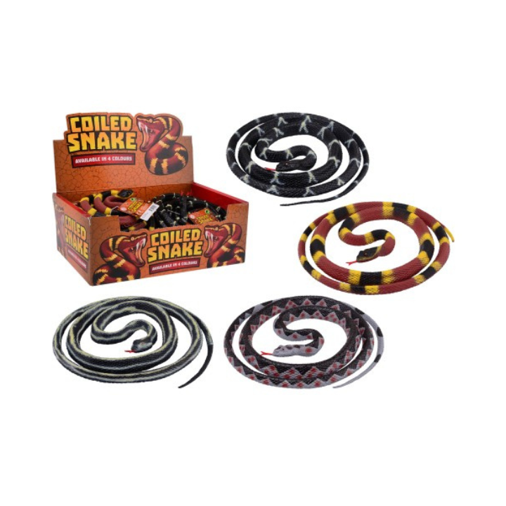 Breng wat spanning en avontuur in het spel met deze Opgerolde Slang! Deze slangen zijn 20 cm lang en komen in vier verschillende soorten. Van de vriendelijke groene slang tot de sluwe gekleurde varianten, elke slang heeft zijn eigen unieke uitstraling. Perfect voor fantasierijk spel of als onderdeel van een collectie!