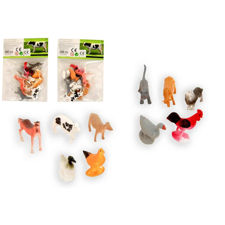 Breng de boerderij naar je huis met deze set van 10 boerderijdieren! Elk dier is 4.5 cm groot en gedetailleerd uitgevoerd, perfect voor kleine handjes om mee te spelen. Deze set biedt een mooie variëteit aan dieren en zorgt voor urenlang plezier op de boerderij.