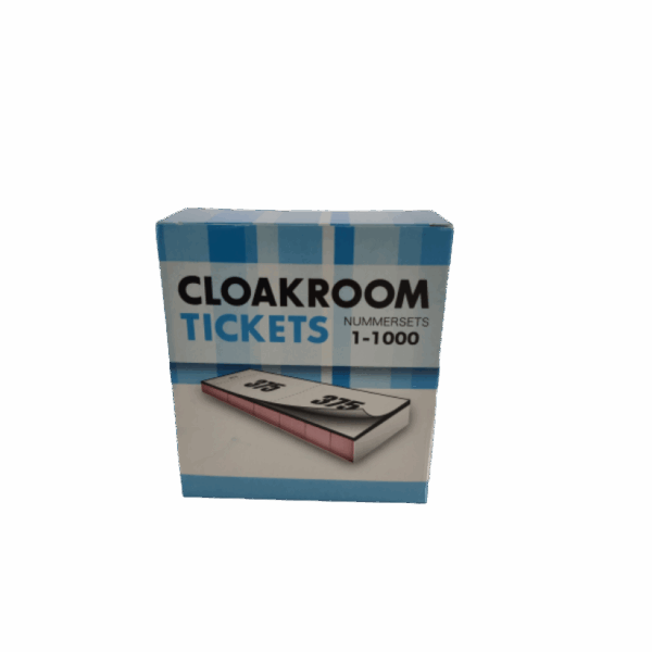 Cloakroomtickets ROZE garderobebonnen/lootjes 1-1000
