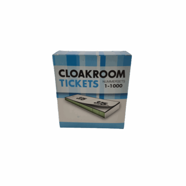 Cloakroomtickets GROENE garderobebonnen/loterijbonnen 1-1000