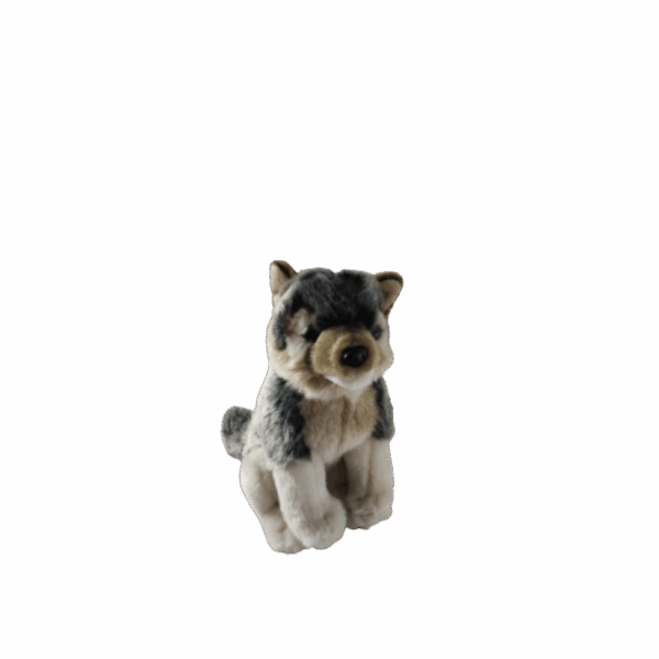 Pluche Wolf zittend