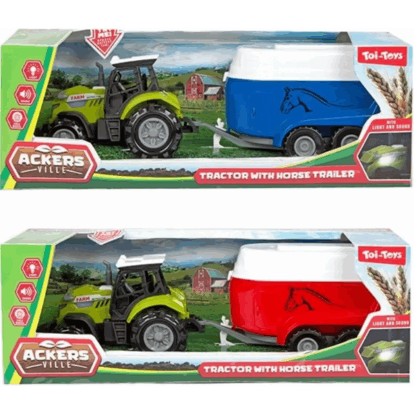 Tractor met paardentrailer