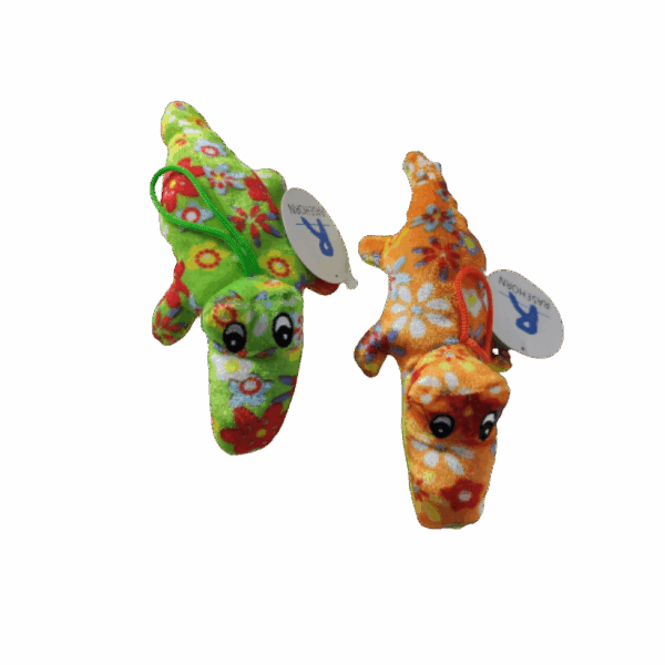 Pluche krokodil aan lus