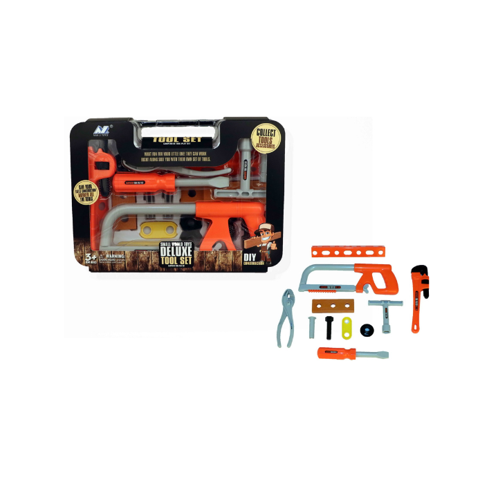 Voor de jonge doe-het-zelver is deze kinder gereedschapset in koffer een absolute must! Met maar liefst 25 verschillende gereedschappen kan je kind zich helemaal uitleven en allerlei projecten realiseren. Van timmeren tot bouwen, deze set heeft alles wat een kleine klusser nodig heeft, en wordt geleverd in een handige opbergkoffer. Waarom deze 25-delige gereedschapset een must-have is: Complete gereedschapset: De set bevat 25 verschillende gereedschappen, waaronder een zaag, schroevendraaier, tangen en nog veel meer, zodat je kleintje alles heeft om mee te werken. Duurzaam en veilig: Gemaakt van stevig, kindvriendelijk materiaal, speciaal ontworpen voor kleine handjes en uren speelplezier zonder zorgen. Organisatie in stijl: De gereedschappen worden geleverd in een praktische opbergkoffer, zodat je kind ze gemakkelijk kan bewaren en meenemen naar het volgende klusavontuur. Stimuleert creatief spel: Perfect voor het ontwikkelen van fijne motoriek, probleemoplossend vermogen en het stimuleren van fantasierijk spel. Ideaal voor rollenspellen: Laat je kind zich in de rol van een timmerman of ingenieur wanen en ontdek nieuwe mogelijkheden voor educatief en constructief spel.
