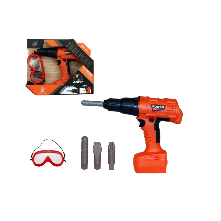 Laat je kleintje zijn of haar innerlijke klusser ontdekken met deze leuke boormachine met bril! Ideaal voor kinderen vanaf 4 jaar die houden van constructie en doe-het-zelf spelletjes. Deze boormachine biedt eindeloos veel plezier en stimuleert creatief spel en verbeelding.