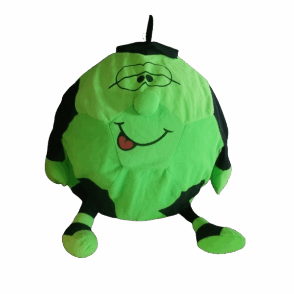 Megabal met gezicht, handen en voeten