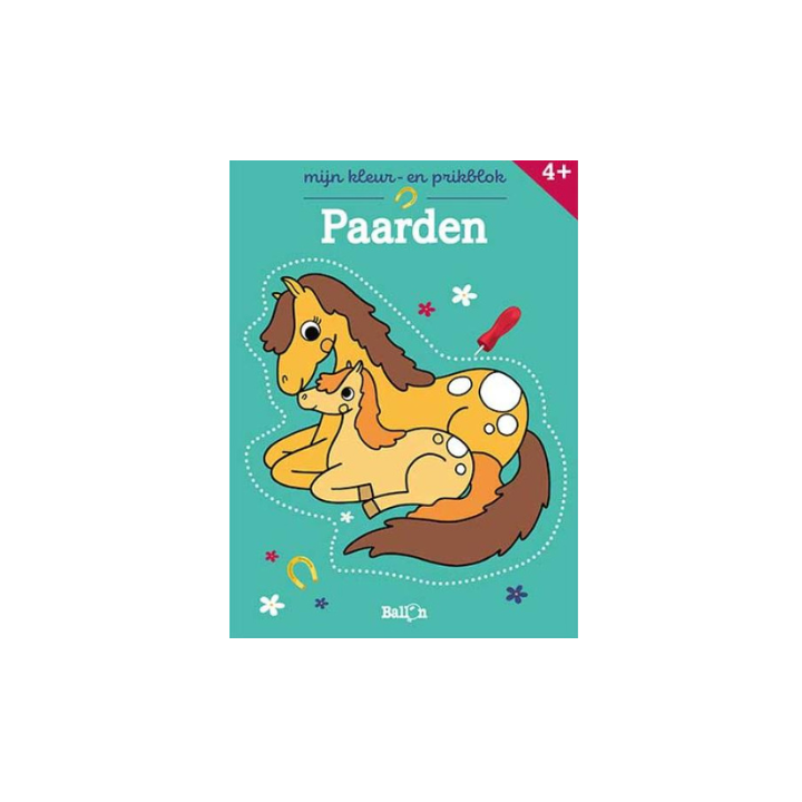 Kleur- en Prikblok Paarden – Creatief plezier voor kleine paardenliefhebbers!