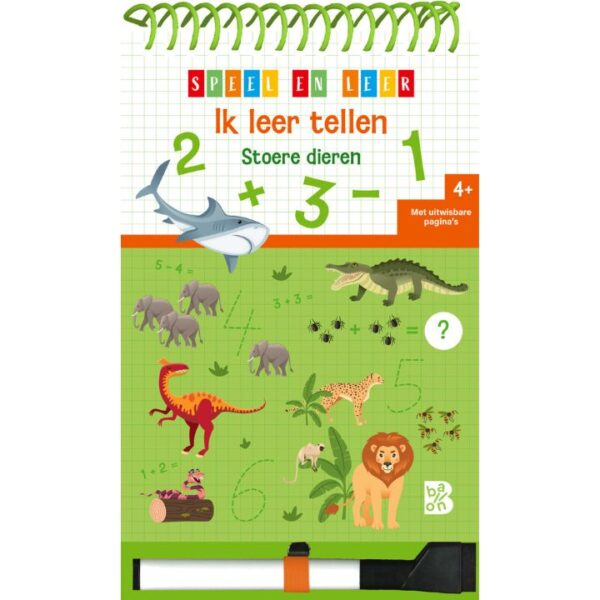Speel en leer ik leer tellen stoere dieren
